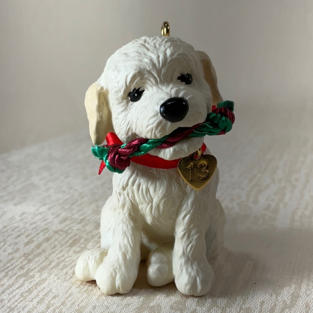 2013 Golden Doodle Puppy Love Hallmark Keepsake Golden Doodle Puppy Ornament